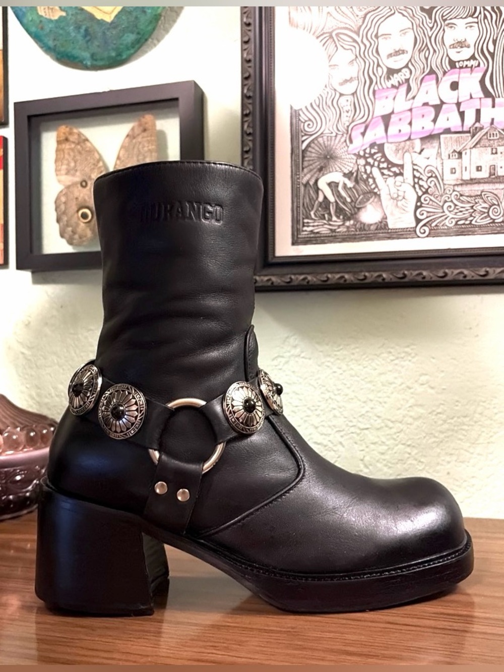 ⚡️Vintage Durango Chunky Platform Ankle Boots w Custom Concho Harnesses⚡️